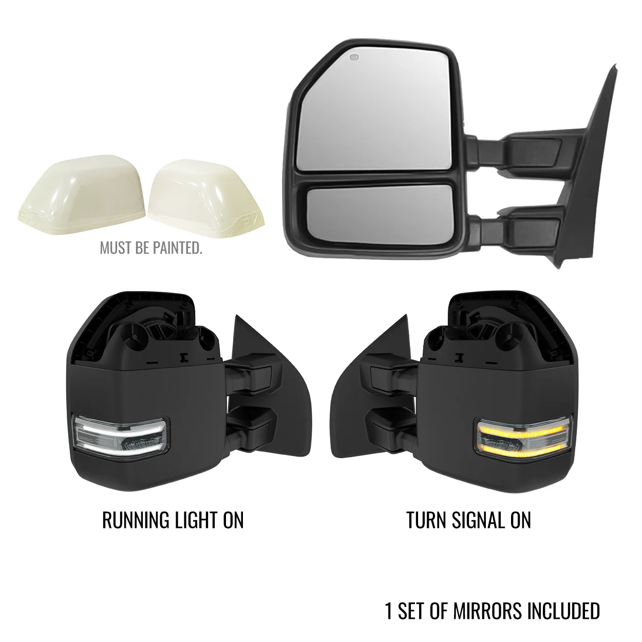 Ford F250/F350/F450/F550 Superduty (2002-2007) New Style Tow Mirrors - Image 15