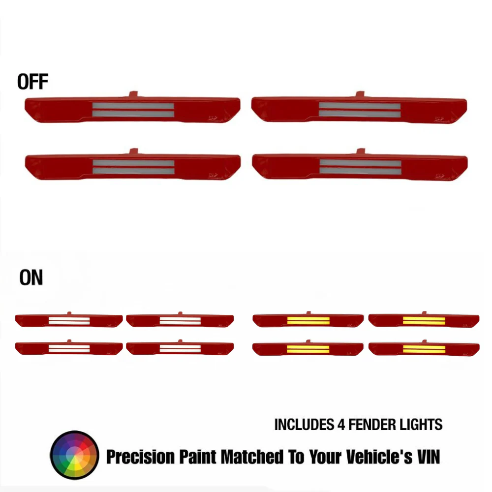 2020-2026 GMC Sierra 2500/3500 Fender Lights - Smoked / Frosted - Image 5