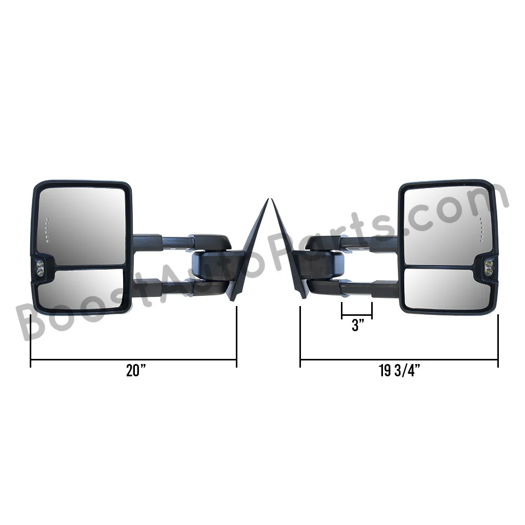 GM Style Dodge Ram 2500/3500 Tow Mirrors (2010-2018) - Style 2 - Image 9