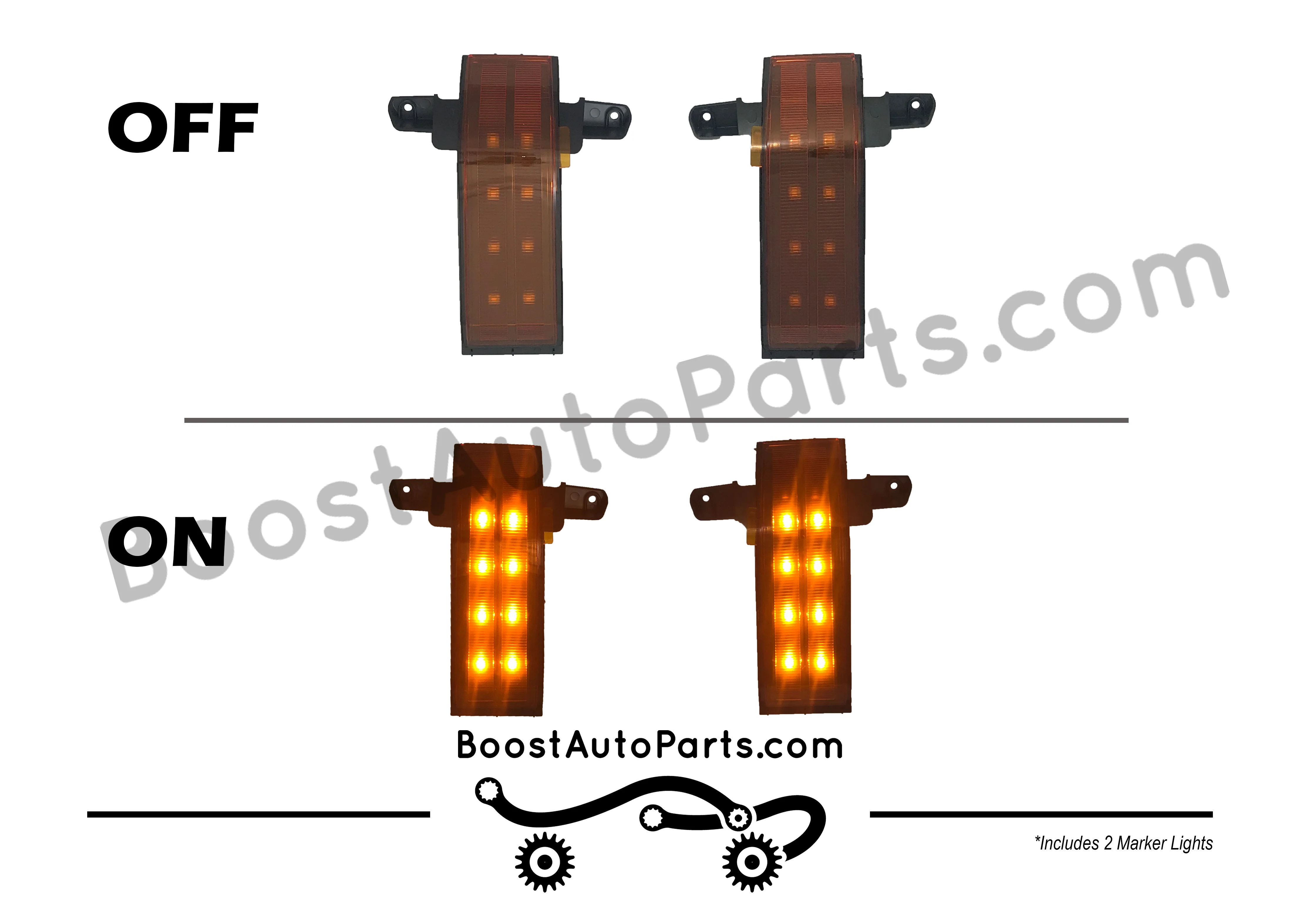 Tow Mirror Direct Replacement Marker Lights | 2014-2019 Chevy Silverado & GMC Sierra - Image 3