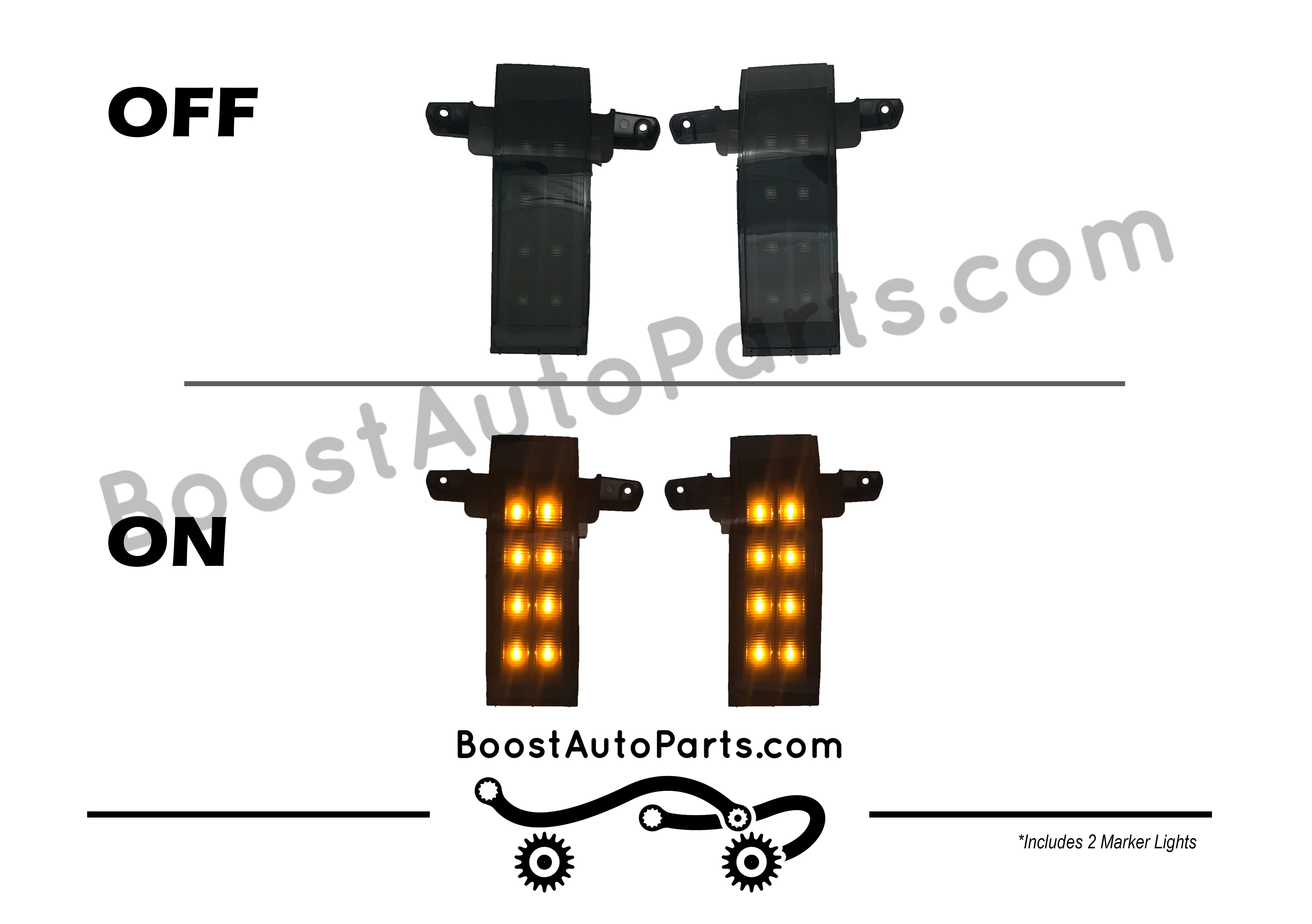 Tow Mirror Direct Replacement Marker Lights | 2014-2019 Chevy Silverado & GMC Sierra - Image 4
