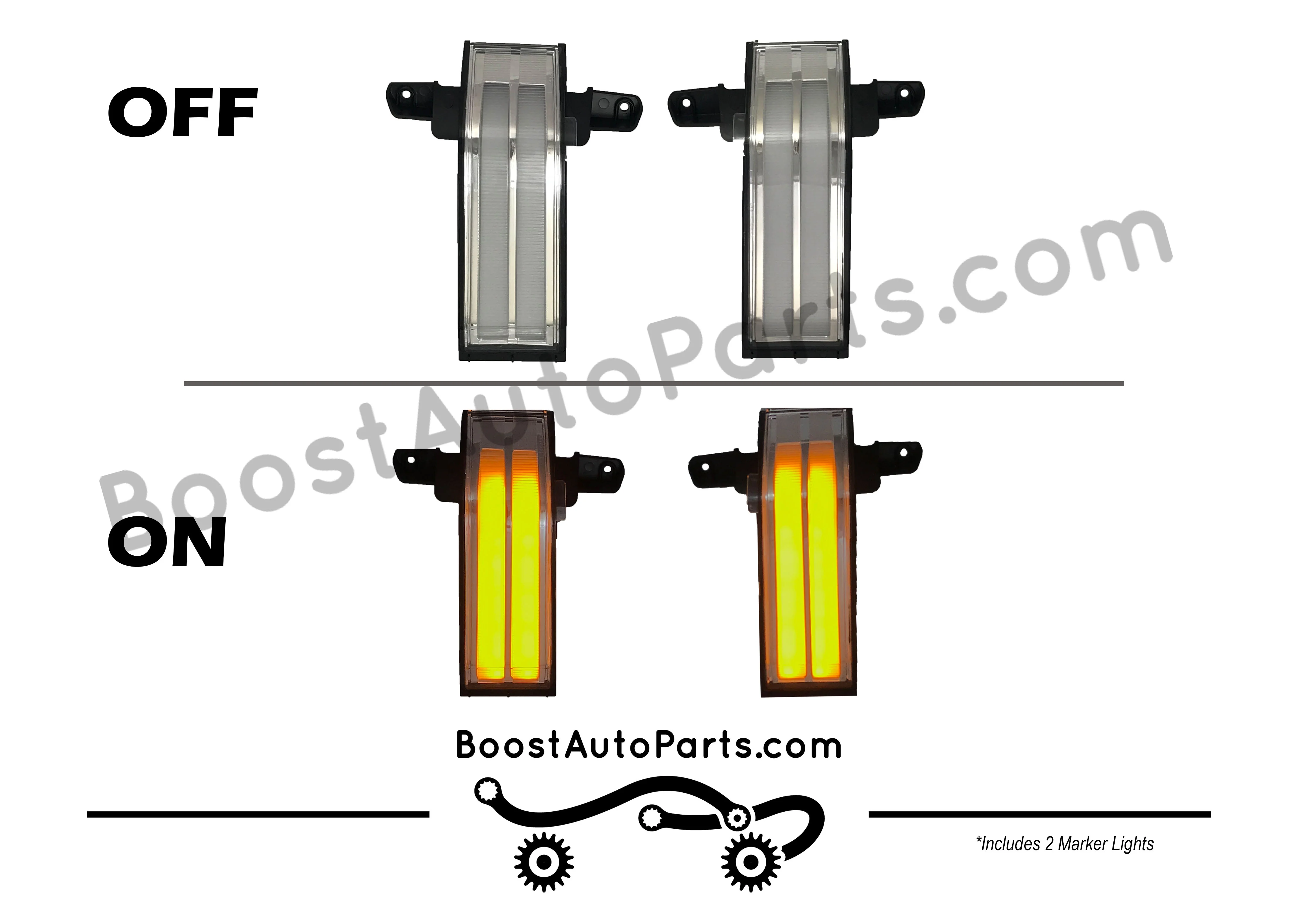 Tow Mirror Direct Replacement Marker Lights | 2014-2019 Chevy Silverado & GMC Sierra - Image 6