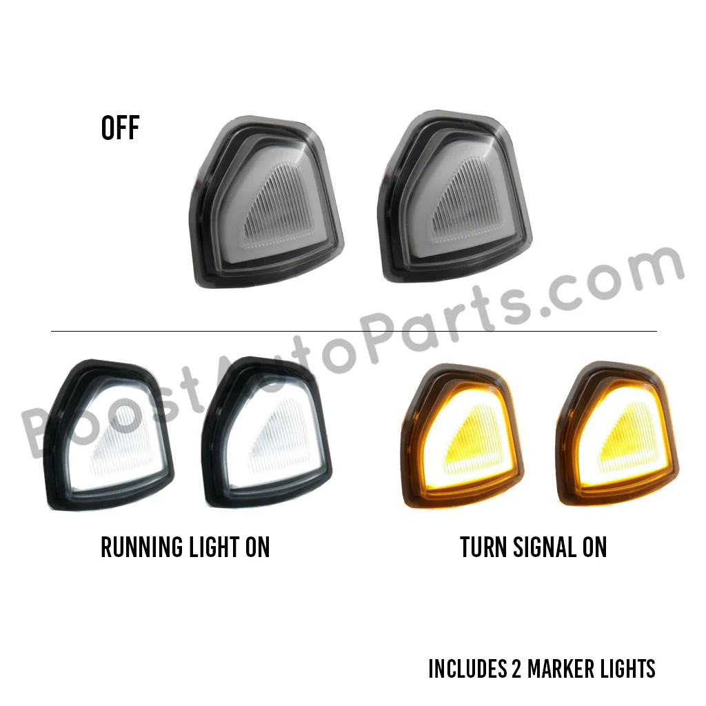 2009-2024 Dodge Ram LED Switchback Tow Mirror Marker Lights - Image 4
